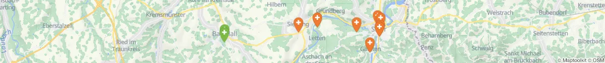 Kartenansicht für Apotheken-Notdienste in der Nähe von Sierning (Steyr  (Land), Oberösterreich)